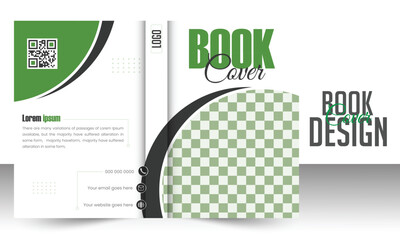 book cover design template with geometric shapes.