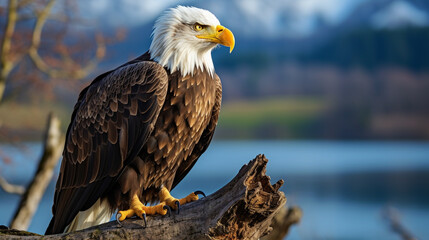bald eagle on a branch 
