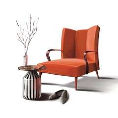 Fototapeta premium roter sessel