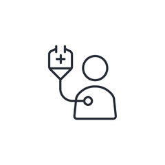 doctor icon. vector.Editable stroke.linear style sign for use web design,logo.Symbol illustration.