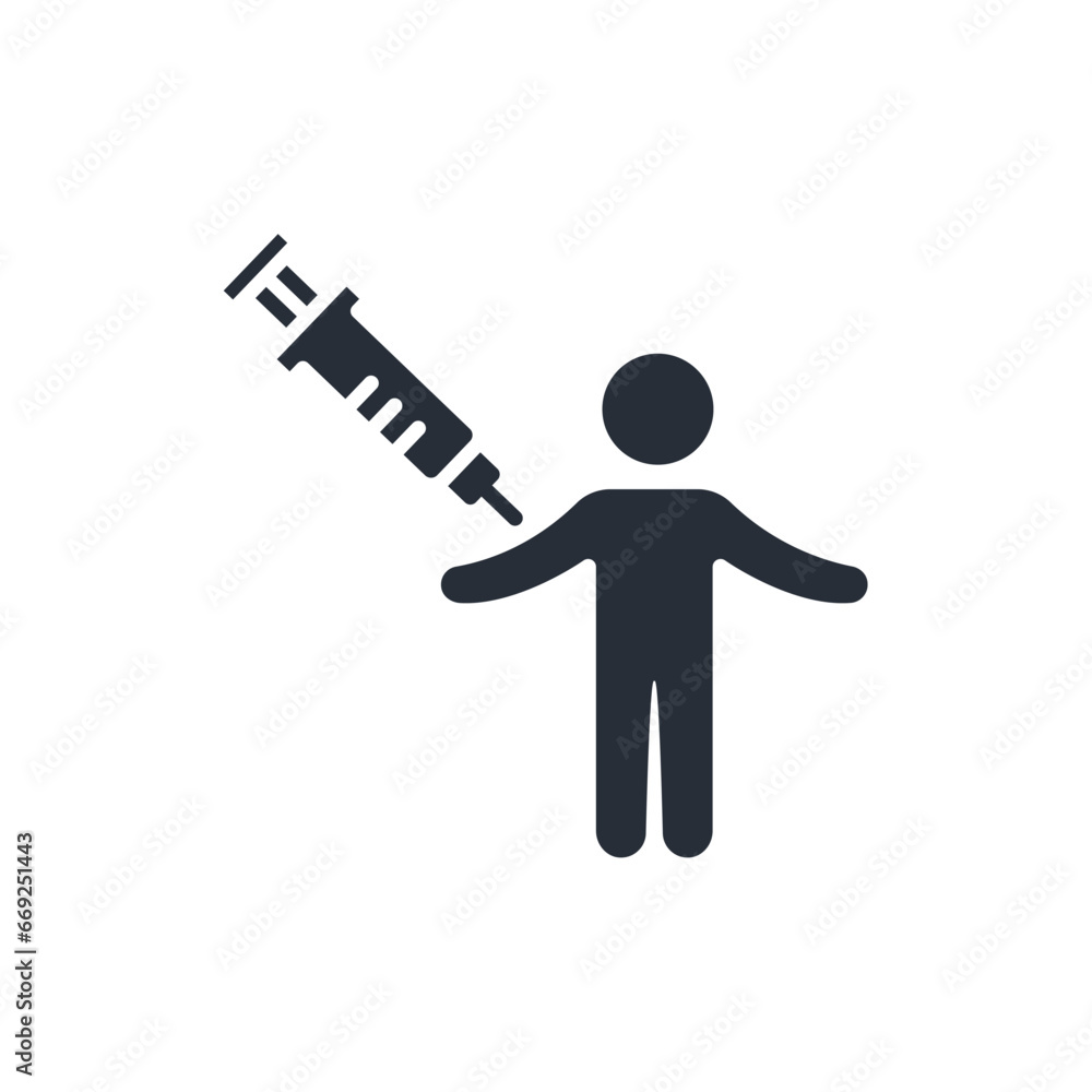 Poster injection icon. vector.editable stroke.linear style sign for use web design,logo.symbol illustration