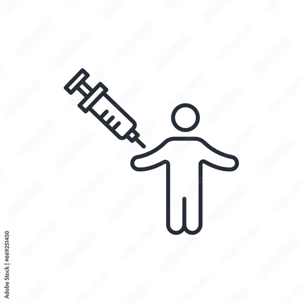 Poster injection icon. vector.editable stroke.linear style sign for use web design,logo.symbol illustration