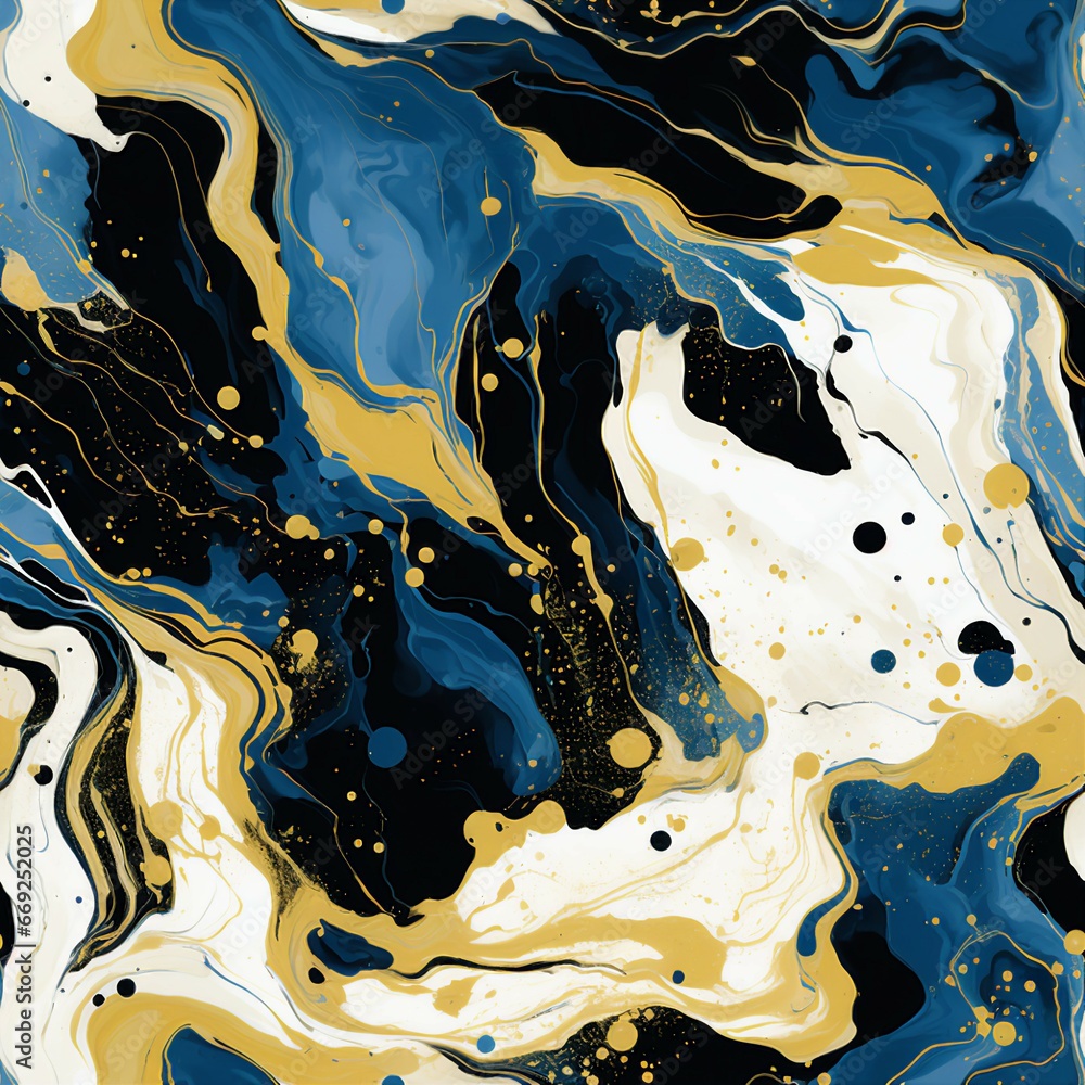 Aufkleber dynamic marble and ink pattern