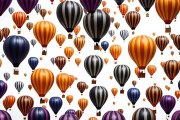 frightening Halloween air balloons in various colors against a white backdrop