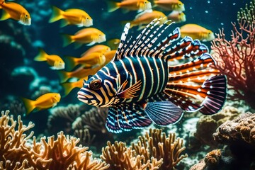 colorful tropical marine life when capturing underwater