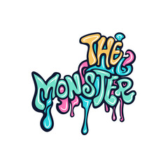 Graffiti lettering typography art illustration