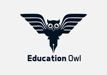 Obraz premium owl logo, owl, owl shield, owls, owl, night owl, education, education owl, university, school, owl logos 