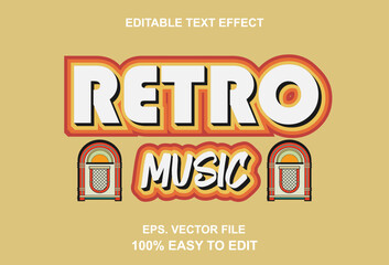 Retro music text effect