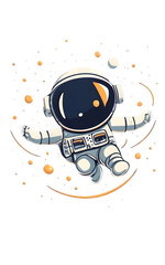 astronaut falling straight down in dark pitch space with black background  generative ai