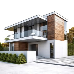 3d Modern Home Isolated On White Background