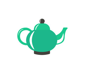 Cartoon teapot on a white background. Vector illustration