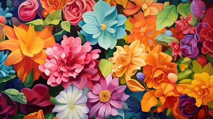 textile woven flowers, generative ai 
