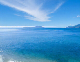 Obraz premium Serene Blue Ocean under the Open Sky