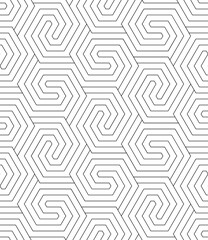 Vector seamless texture. Modern geometric background. Mesh with hexagons made of thin threads.