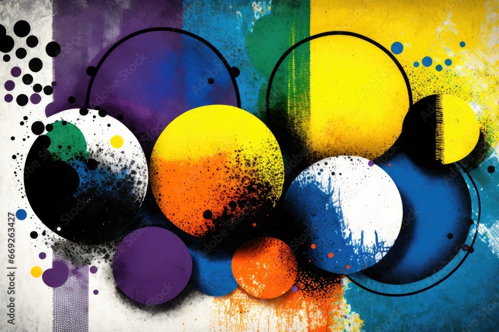Poster abstract color design art illustration - with space for your text or image