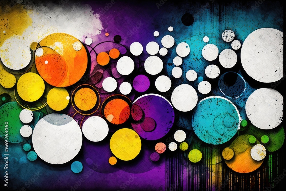 Poster abstract color design art illustration - with space for text or image