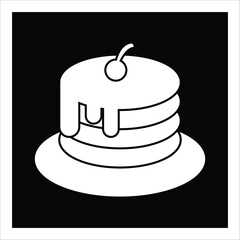 pancake icon vector design template