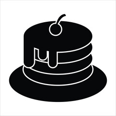 pancake icon vector design template