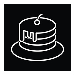 pancake icon vector design template