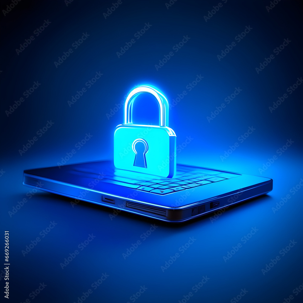 Aufkleber symbol for security and cybersecurity defends against theft cyber threats fraud data breaches secure
