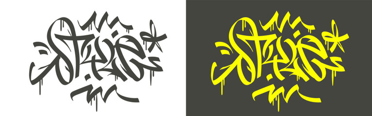 Style Graffiti Street Art Letters Tag Vector Design Eps 10 