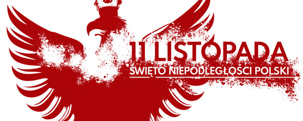 11 Listopada, Święto niepodległości Polski - baner, ilustracja wektorowa	 - obrazy, fototapety, plakaty