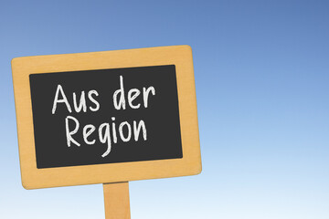 Werbeschild; aus der Region