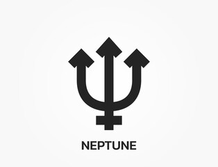 neptune astrology symbol. zodiac, astronomy and horoscope sign. isolated vector image © Назарій