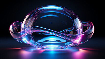 abstract background with glowing sphere