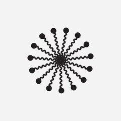 Snowflake icon vector, in trendy flat style isolated on white background.