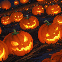 Halloween pumpkin, close-up, Jack-O-Lantern.