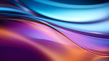Naklejka premium Abstract wavy neon luxury background.