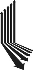 Selecting the direction of the arrow. Vector design ready to use for fabric, textile, wrapping and more. Modern style.