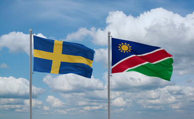 Namibia and Sweden, country relationship concept
