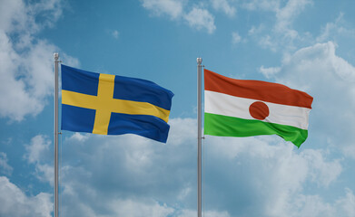 Niger national flags, country relationship concept