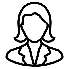 business woman line drawing