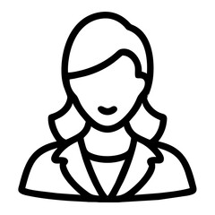 business woman line drawing