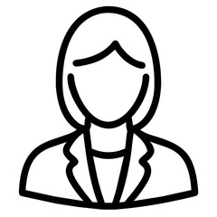 business woman line drawing