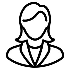 business woman line drawing