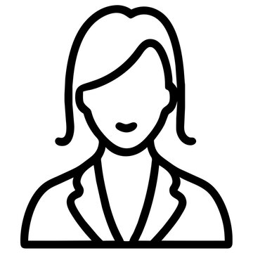 business woman line drawing