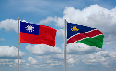 Namibia and Taiwan, country relationship concept