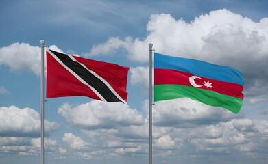 Azerbaijan and Trinidad, Tobago, flags, country relationship concept