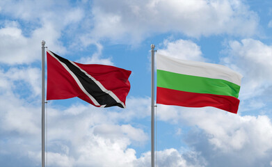 Bulgaria and Trinidad, Tobago, flags, country relationship concept