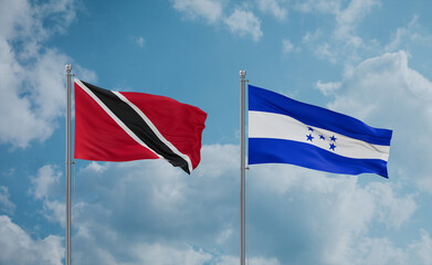 Honduras and Trinidad, Tobago, flags, country relationship concept