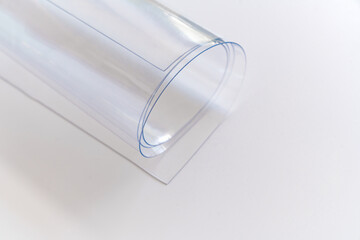 PVC film. polymeric material made of polyvinyl chloride.