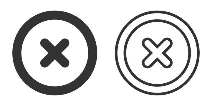 set of Nothing vector icon. Flat Nothing pictogram is isolated on a white background