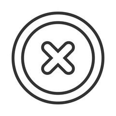 Nothing vector icon. Flat Nothing pictogram is isolated on a white background