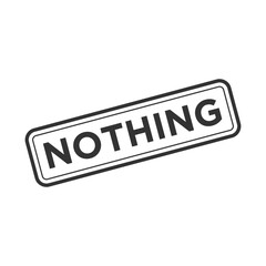 Nothing vector icon. Flat Nothing writing or type is isolated on a white background