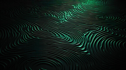 Fototapeta premium Elegant Dark Green Fingerprint. Generative AI