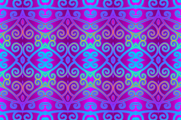Luxurious colourful gradient modern Chinese oriental simple and aesthetic line art pattern for...